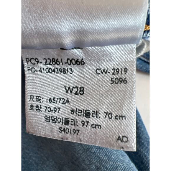 LEVIS PREMIUM WOMENS WEDGIE SKINNY DISTRESED BUTTON FRONT JEANS SIZE 28 - Picture 13 of 16